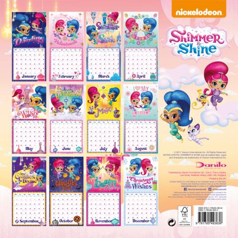 Shimmer & Shine Official 2018 Square Calendar Extra Image 1